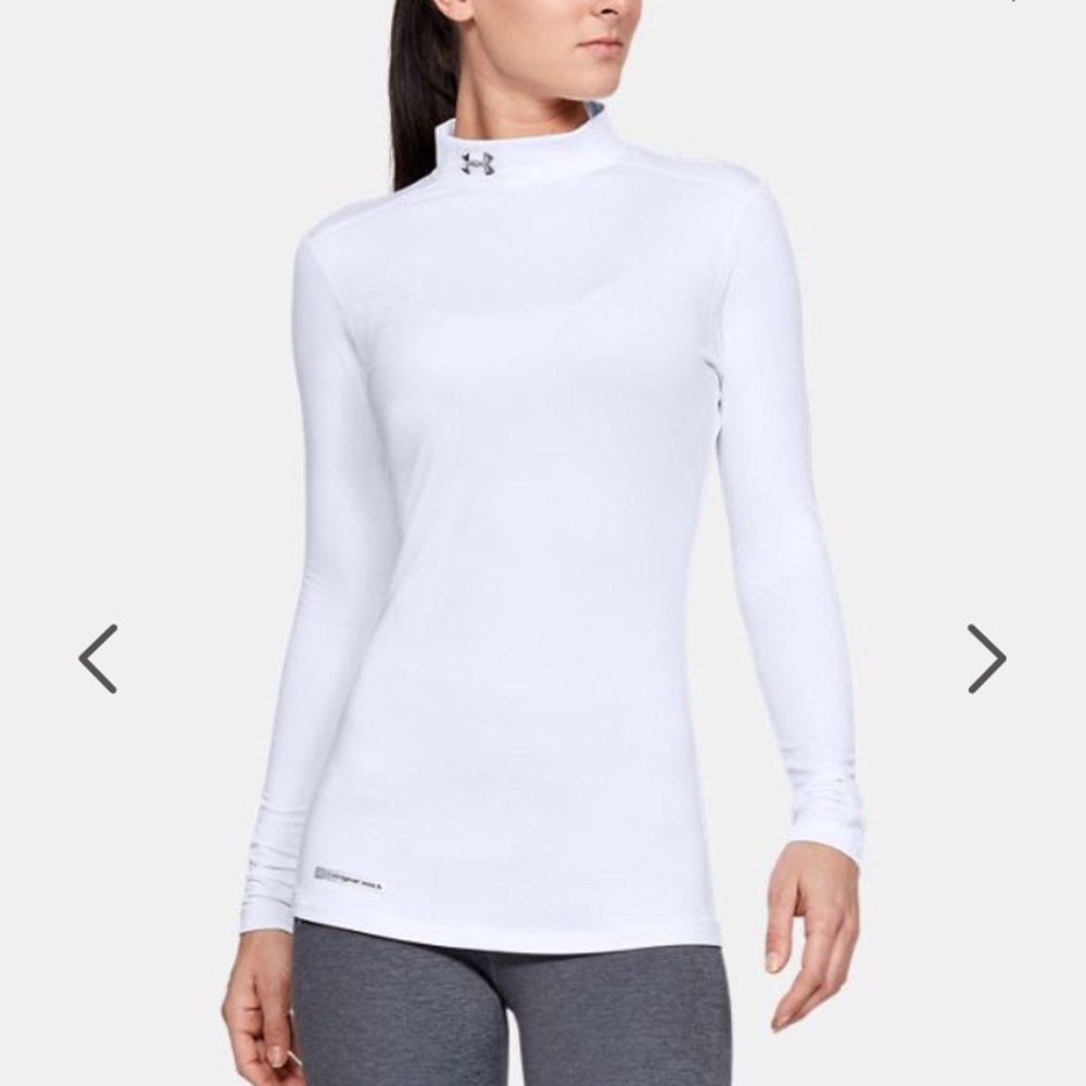Under Armour Coldgear Mock White Medium Shirt